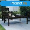 Fekete tmr fenyfa kerti asztal 121x82,5x45 cm