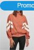 Urban Classics Ladies Crinkle Batwing Jacket terracotta/whit