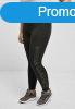 Urban Classics Ladies High Waist Branded Leggings black/blac