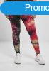 Urban Classics Ladies Tie Dye High Waist Leggings darkpink/b