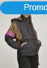 Urban Classics Ladies AOP Mixed Pull Over Jacket black/snowl