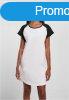 Urban Classics Ladies Contrast Raglan Tee Dress white/black