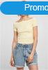 Urban Classics Ladies Off Shoulder Rib Tee softyellow