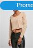 Urban Classics Ladies Organic Cropped Longsleeve unionbeige