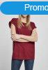 Urban Classics Ladies Organic Extended Shoulder Tee burgundy