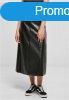 Urban Classics Ladies Synthetic Leather Midi Skirt black