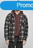 Urban Classics Plaid Teddy Lined Shirt Jacket black/white