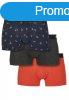 Urban Classics Boxer Shorts 3-Pack bird aop+ boxer orange + 