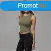 Urban Classics Ladies Lace Up Cropped Top olive