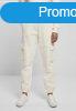 Urban Classics Ladies High Waits Cargo Sweat Pants whitesand