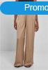 Urban Classics Ladies Satin Wide Leg Pants softtaupe