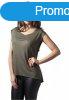 Urban Classics Ladies Shoulder Zip HiLo Tee olive