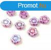 Cseh prselt virg gyngy - Sunset Flower - Opal Purple AB -