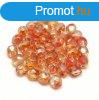 Cseh csiszolt goly gyngy - Crystal Orange Rainbow - 4mm