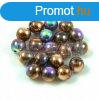 Prselt goly gyngy- Crystal Glittery Bronze - 4mm