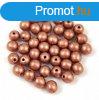 Cseh prselt goly gyngy - Matt Metallic Copper - 4mm