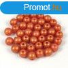 Cseh prselt goly gyngy - Gold Shine Orange - 4mm