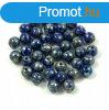 Prselt goly gyngy- Cobalt Picasso - 4mm