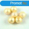 Cseh prselt goly - Matte Pearl Cream Gold - 12mm