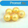 Cseh prselt goly - Matte Pearl Yellow Gold - 10mm