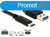 DeLock USB3.1 (Gen.2) 10Gbps A - USB Type-C kbel 1m Black