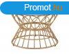 Rattan lerakasztal, veg lappal, kerek, 75 cm - MISTRAL1 - 