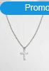 Urban Classics Diamond Cross Necklace silver