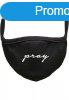 Mr. Tee Pray Wording Face Mask black