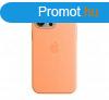 Apple iPhone 15 Pro Max MagSafe szilikon tok, narancssrbet