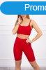 Crop top s rvid leggings szett magas derek 9354 piros mod