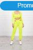 Crop-top trningruha szett kivgsokkal 9344-es modell neon 