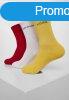 Urban Classics Wording Socks 3-Pack yellow/red/white