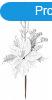 MagicHome karcsonyi g, virggal, ezst, 27 cm