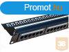 UTP Cat5e patch panel, 24 portos, levehet tehetmentestvel