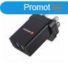 Hálózati adapter Swissten 2x USB 10,5W UK számára, fekete