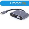 Gembird USB-C -> 1db HDMI 1.4 1db VGA M/F adapter 0.15m s