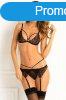 3PC CRAVE ME BRA GARTER G SET, S/M 