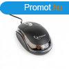 Gembird MUS-U-01-BKT optical mouse Black/Transparent