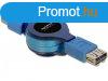 DeLock USB3.0 Extension retractable 1m Blue