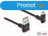 DeLock USB-A to microUSB male/male cable 0,5m Black