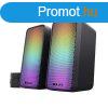 TRUST GXT 611 Wezz Illuminated Speaker Set, RGB, Fekete