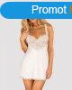  Amor Blanco underwire chemise & thong white   S/M 