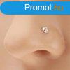 14K srga arany, egyenes szr piercing - szivrvny cirkni
