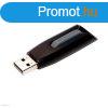 USB drive 128GB, USB 3.0, VERBATIM "V3", fekete-sz