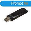 USB drive 64GB, USB 2.0, VERBATIM "Slider", fekete
