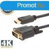 Delight DVI-D (Dual Link) (24+1) - HDMI aranyozott kbel 5m 