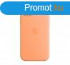 Apple iPhone 15 Plus MagSafe szilikontok, narancssrbet