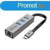 Promate USB Hub - GIGAHUB C (USB-C 4in1 HUB, RJ45, 2xUSB 3.0