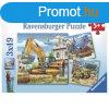 Ravensburger: Puzzle 3x49 db - risi munkagpek