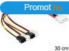 DeLock Cable power Molex 4 pin male > 4x 2 pin fan